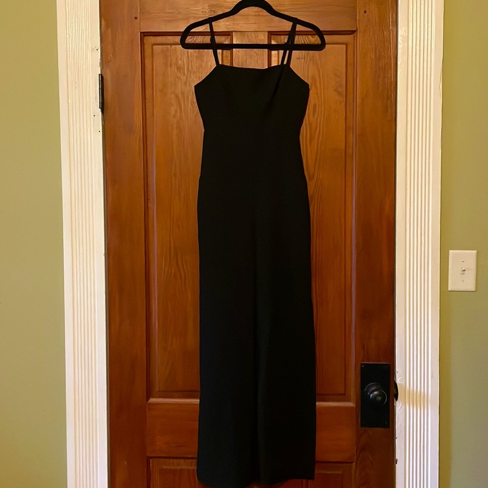 BCBGeneration Split Thigh Jumpsuit with Pockets in Black